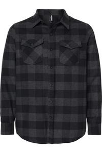 Рубашка фланелевая Independent Trading Co Independent Trading Co., цвет charcoal heather/ black