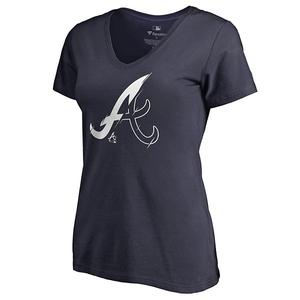 Женская футболка Atlanta Braves X-Ray V-Neck Unbranded