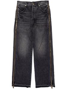 Широкие джинсы P018 с молниями Purple Brand, черный