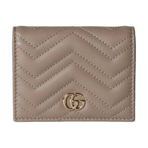 GUCCI Кожаный кошелек GG Marmont для женщин бежевый