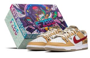 Кроссовки Nike Dunk Skateboard Shoes Men Low-Top Yellow White/Red