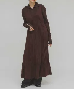 Платье персикового цвета в складку Kbf, цвет Bordeaux