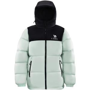 Пуховик Unisex с капюшоном Moderate Puffer CAMEL, phantom черный/salt mist синий