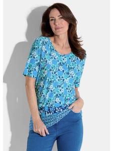 Рубашка бирюзового / синего / белого цвета / с узором GOLDNER