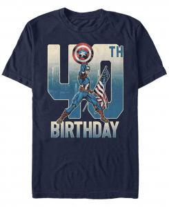Мужская футболка с коротким рукавом marvel captain america 40th birthday Fifth Sun, синий