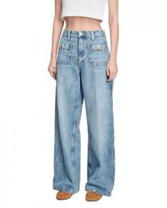 Выцветшие прямые джинсы Blue Jean Sandro, синий