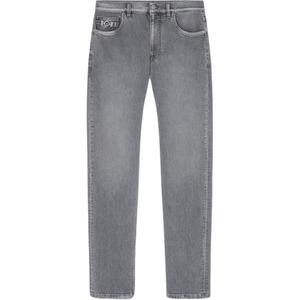 Джинсы скинни с нашивкой логотипа VERSACE, серый