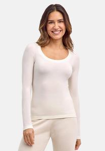 Топ FALKE Long sleeved top, Off White/Off-White