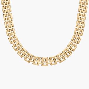 18-дюймовое ожерелье в виде пантеры из 14-каратного желтого золота (6,35 мм) Blue Nile