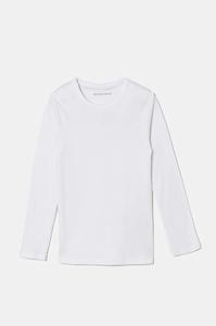 Хлопковая рубашка с длинными рукавами United Colors of Benetton для мальчиков, белый