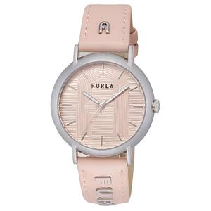 Furla Женские часы кварцевый механизм ремешок из натуральной кожи 37.5 мм розовый циферблат