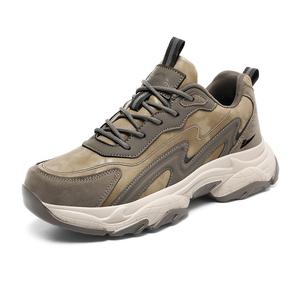 Kuding Кроссовки мужские низкие Chunky цвета хаки, черные, темно-серые