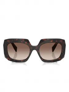 Солнцезащитные очки с крупной оправой Symbole Prada, коричневый