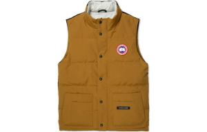 Canada Goose Фристайл пуховик жилет унисекс синий и коричневый разноцветный, Blue & Brown Multicolor