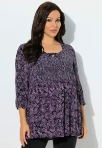 Блузка со сборками Ulla Popken, Black