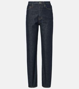 Прямые джинсы со средней посадкой Toteme, Rinsed Blue