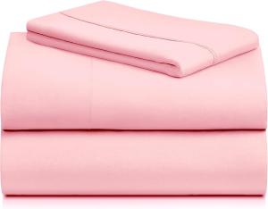 Комплект постельного белья LuxClub, 3 предмета, 168х244/100х191/51х76 см, нежно-розовый
