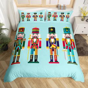 Erosebridal Комплект постельного белья с новогодним принтом Royal Guarder для детей, ультрамягкий материал, Color 03