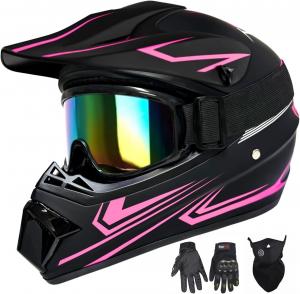 Шлем детский с очками XSL-HYTK XINGSILUC, розовый