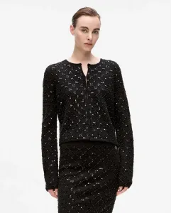 Кардиган с эффектом блеска Karl Lagerfeld, черный