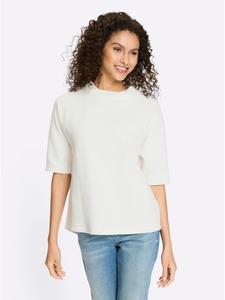 Рубашка с воротником-стойкой цвета экрю Heine