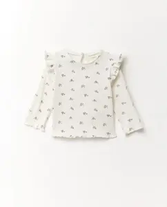 Футболка с цветочными вставками Sfera, белый