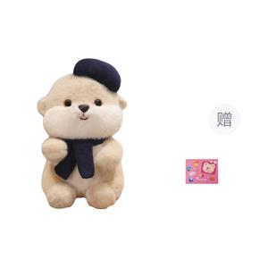 Очаровательная плюшевая кукла Beaver высотой 35см/45см/60см OU DI PIG, бежевый