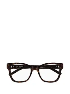 Очки с узором и табличкой с логотипом Saint Laurent, коричневый