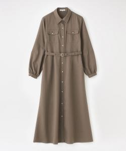 Платье-рубашка с шарфом на спине Loveless, цвет Brown