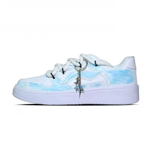 Li-Ning Floating Boat Slip Resistant Abrasion Resistant низкие кроссовки для скейтбординга Unisex Sky Blue