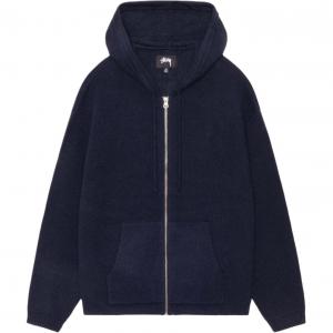 Толстовка с капюшоном на молнии Stussy, синий