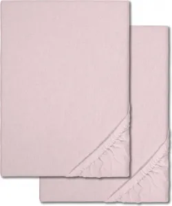 Простыня на резинке зимняя пуховая розовая 90 x 190 - 100 x 200 см, двойная упаковка Sleezzze