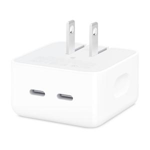 Сетевое зарядное устройство Apple 35W Dual USB-C (MW2H3), 35 Вт, белый