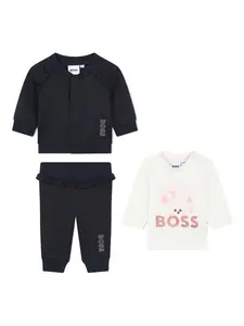 Спортивный костюм с люрексом Boss Kidswear, синий