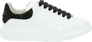 Кроссовки Alexander McQueen Oversized Sneaker White Black Crystal, белый