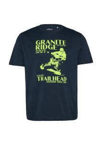 Классическая футболка s.Oliver Shirt, темно-синий