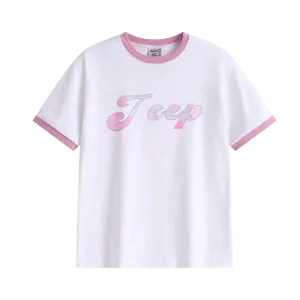 Футболка с круглым вырезом для школьников Jeep, розовый