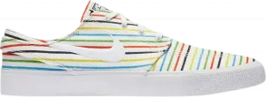 Кроссовки Nike Zoom Stefan Janoski Canvas RM SB 'Multi-Color Pinstripes', белый