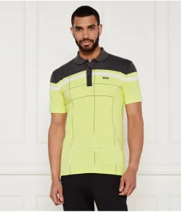 Поло Paule GOC slim fit Boss Green, желтый