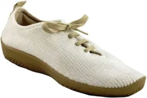 Женские туфли Arcopedico LS 1151 - шнуровка, поддержка и комфорт при ходьбе - посадка как носок - поддержка свода стопы и амортизация - съемные стельки - веганские - моющиеся - подходящие для путешествий, белый/бежевый