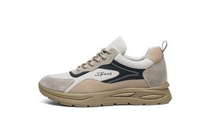 Низкие повседневные кроссовки мужские землисто-желтые He Jinchang