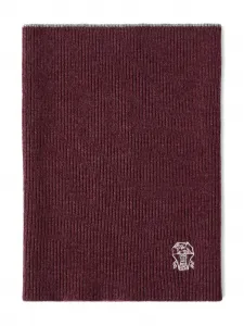 Манишка в рубчик с вышитым логотипом Brunello Cucinelli, красный