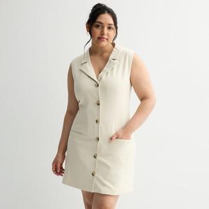 Женский бесшовный жакет-платье с запахом на пуговицах больших размеров So, белый