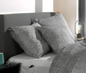 Комплект постельного белья Zo!Home Lino 1, 260x220 см с 2 наволочками 60x70 см, 100% хлопок, темно-серый HNL Living