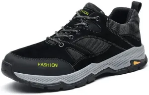 Мужские походные кроссовки для трекинга и прогулок на свежем воздухе, легкие всесезонные спортивные кроссовки Qacksv, черный