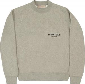 Толстовка Fear of God Essentials Crewneck 'Dark Oatmeal', серый