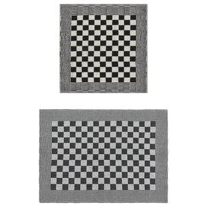 VidaXL 20 шт. Комплект полотенец черный и белый хлопок