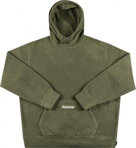 Толстовка Supreme Polartec Hooded Sweatshirt 'Light Olive', зеленый