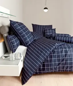 Постельное белье Janine Mako-Satin, современная классика, цвет пасленовый синий, размер 135х200+80х80 Original Janine