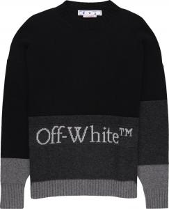 Толстовка Off-White Blocked Knit Crewneck 'Black', черный